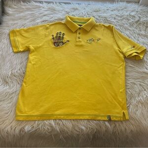 Vintage Y2K Coogi Australia Polo Shirt Embroidered Graphic Men’s Size XL Flaws